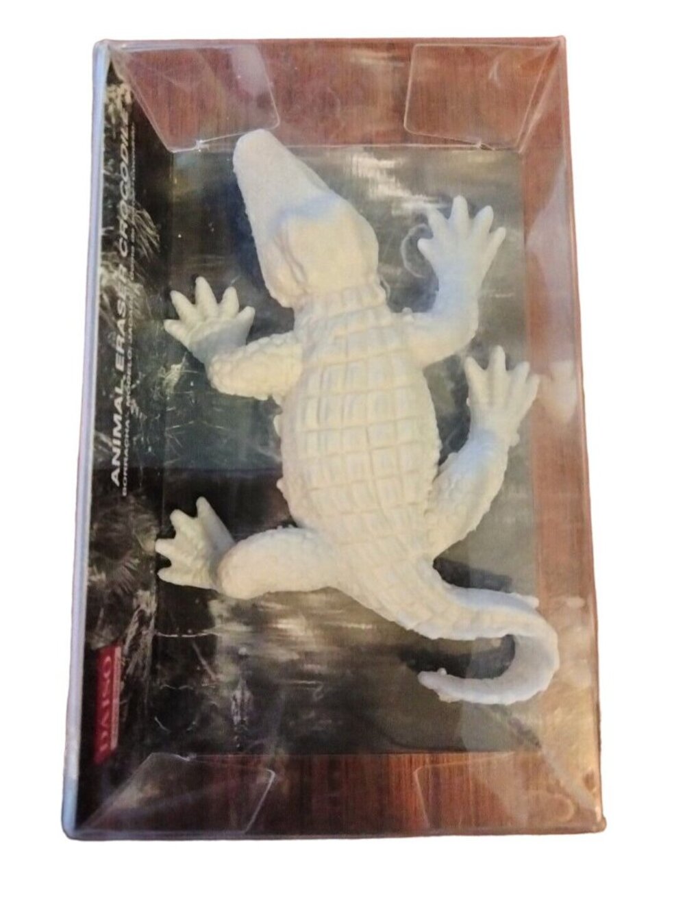 Daiso Japan Animal Eraser Crocodile White Figure Large Alligator